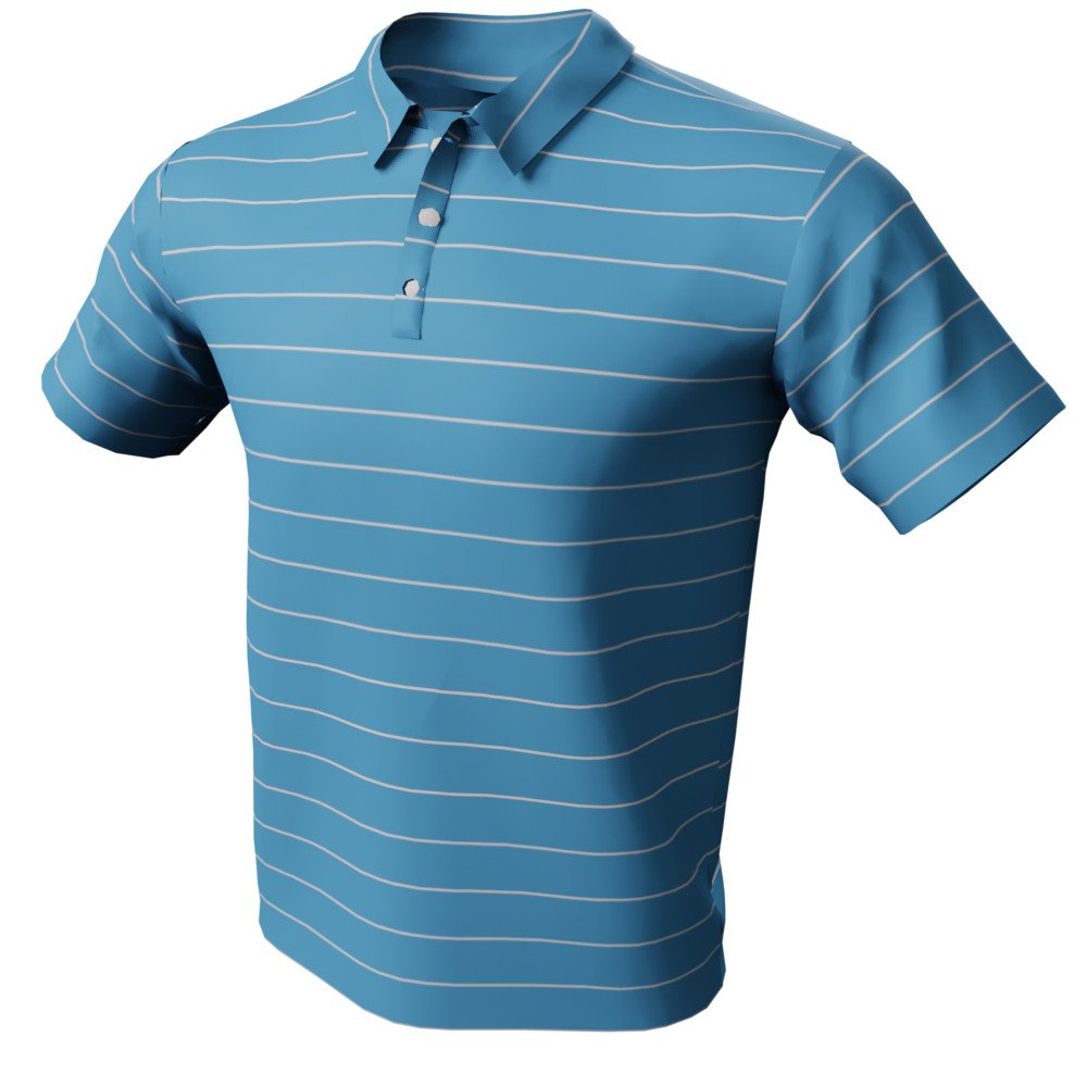 Classic Pin Stripes Polo Golf Shirt - Image 3