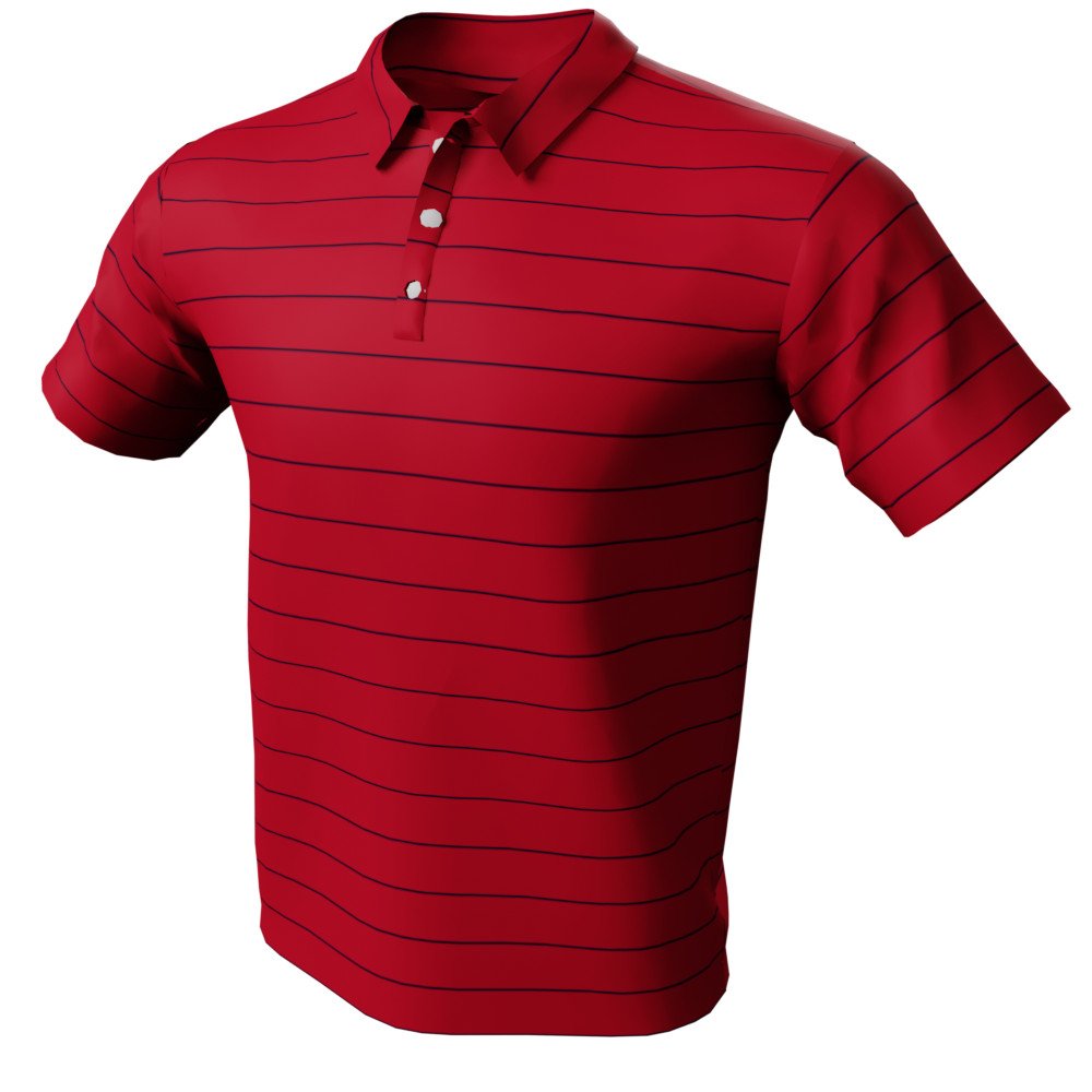 Classic Pin Stripes Polo Golf Shirt - Image 7