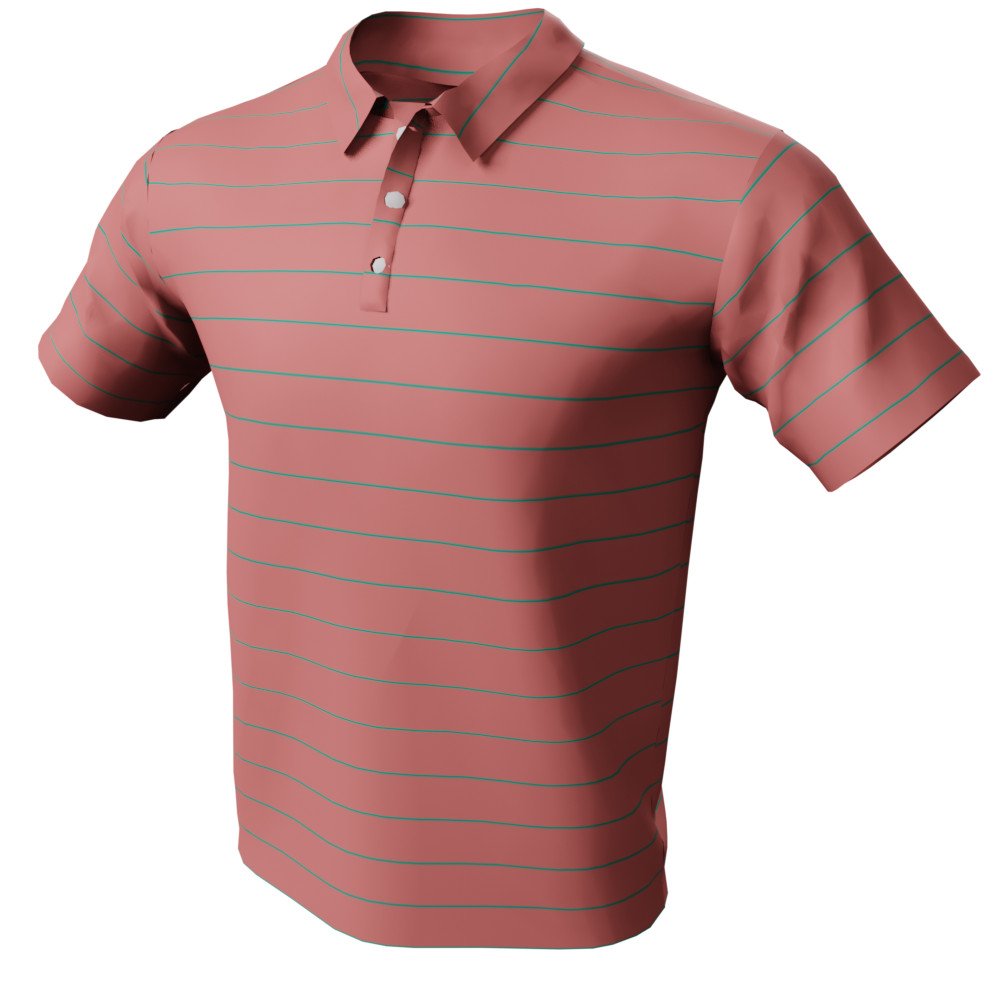 Classic Pin Stripes Polo Golf Shirt - Image 5
