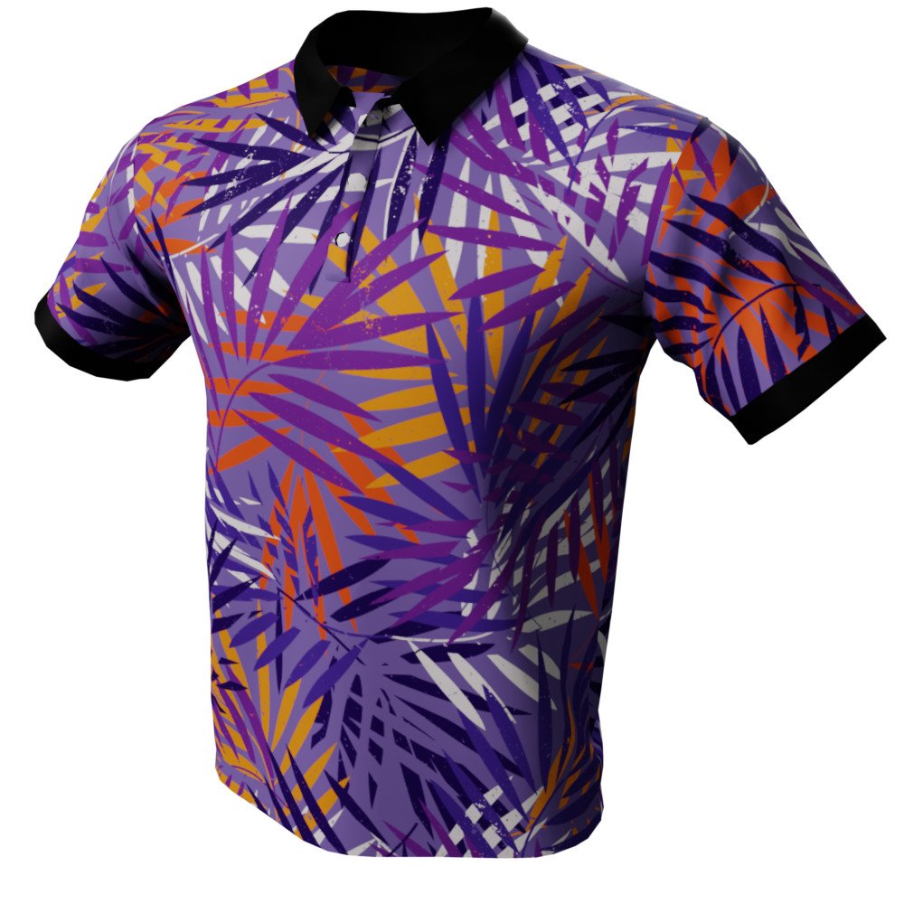 Summer Leaves Polo Golf Shirt - Image 5