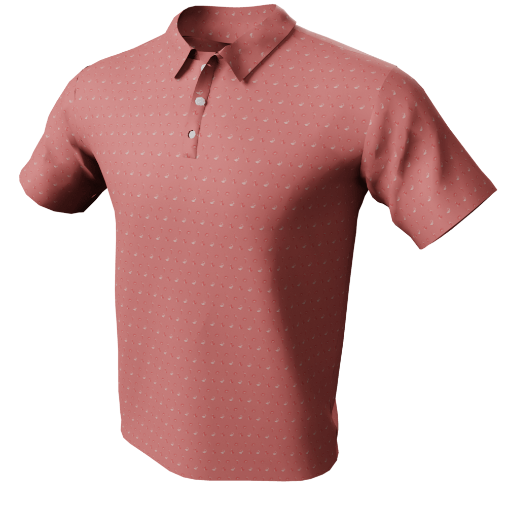 Animal Melody Pattern Polo Golf Shirt