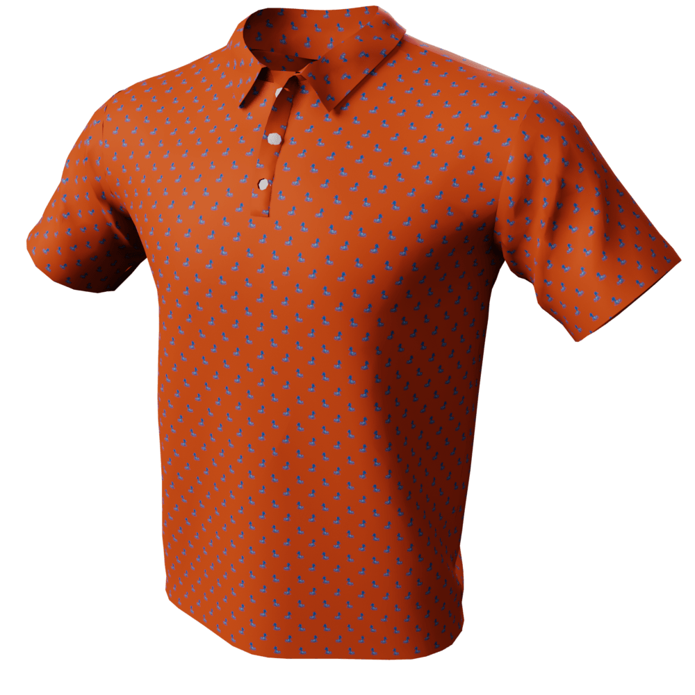 Duck Pattern Polo Golf Shirt