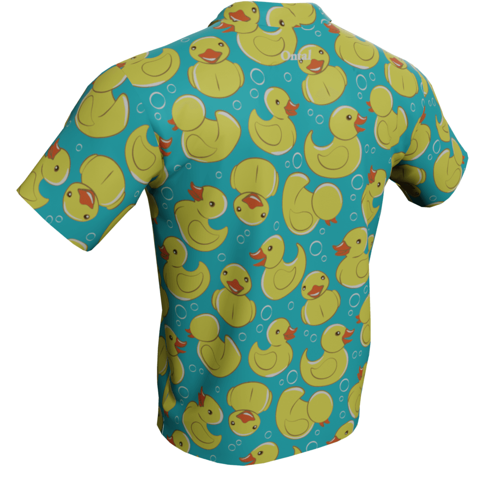 Duck Pattern Polo Golf Shirt - Image 2