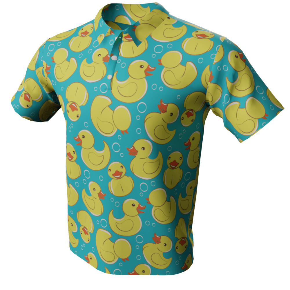 Duck Pattern Polo Golf Shirt