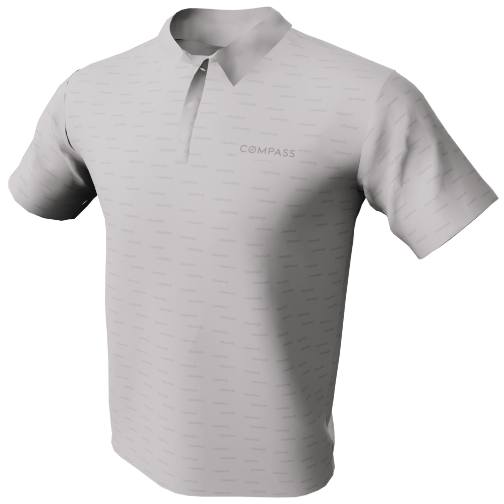 Men's Compass Wordmark Polo Shirt - Image 3